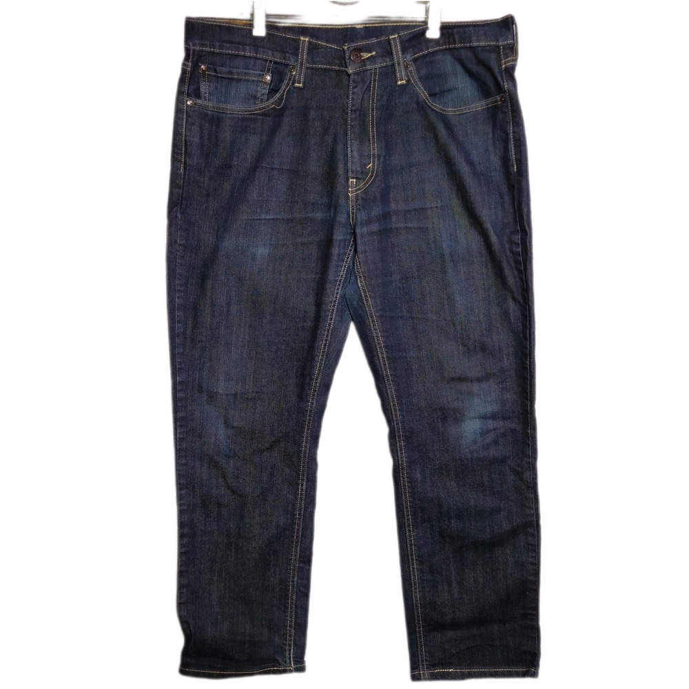 LEVIS 541 Jeans Mens 34x30 Dark Wash Athletic Taper Stretch Denim Pants Blue